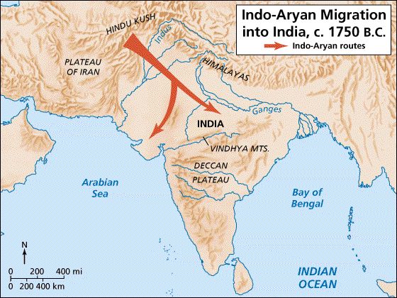 Map of Indo-Aryan Migration