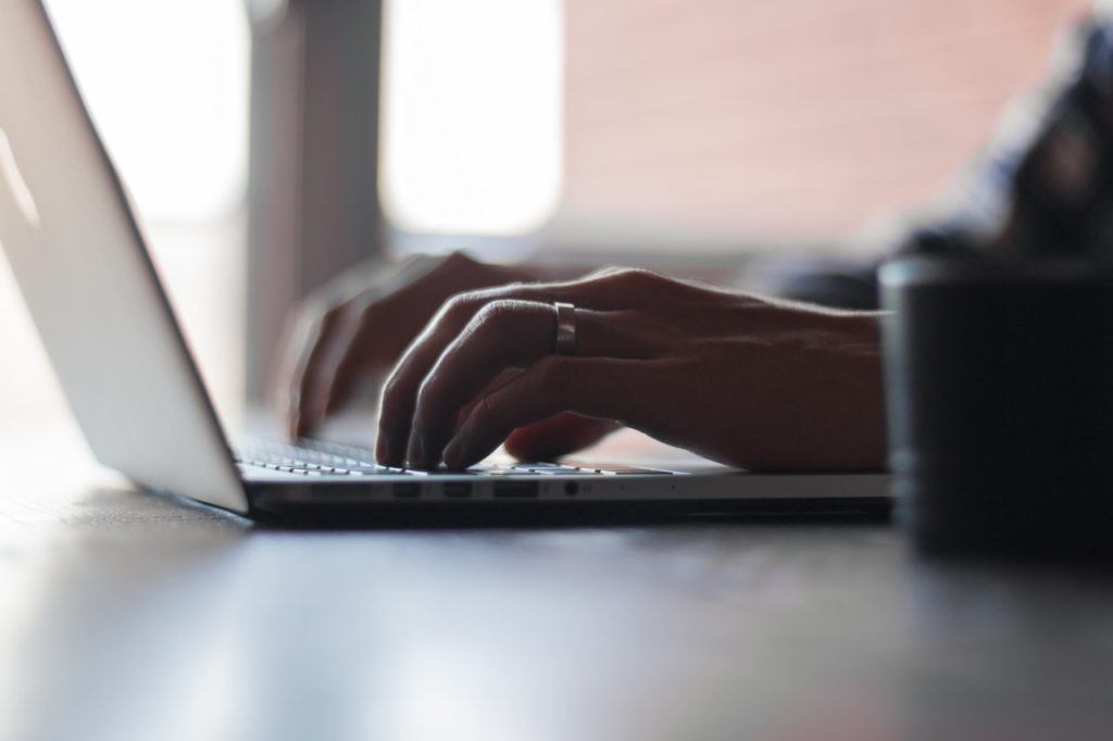 Man using computer